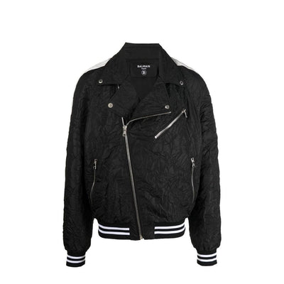 Balmain Black Polyester Bomber