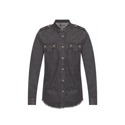 Balmain Black Denim Shirt