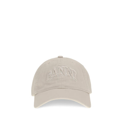 Ganni Beige Cotton Cap (Baseball Hat)