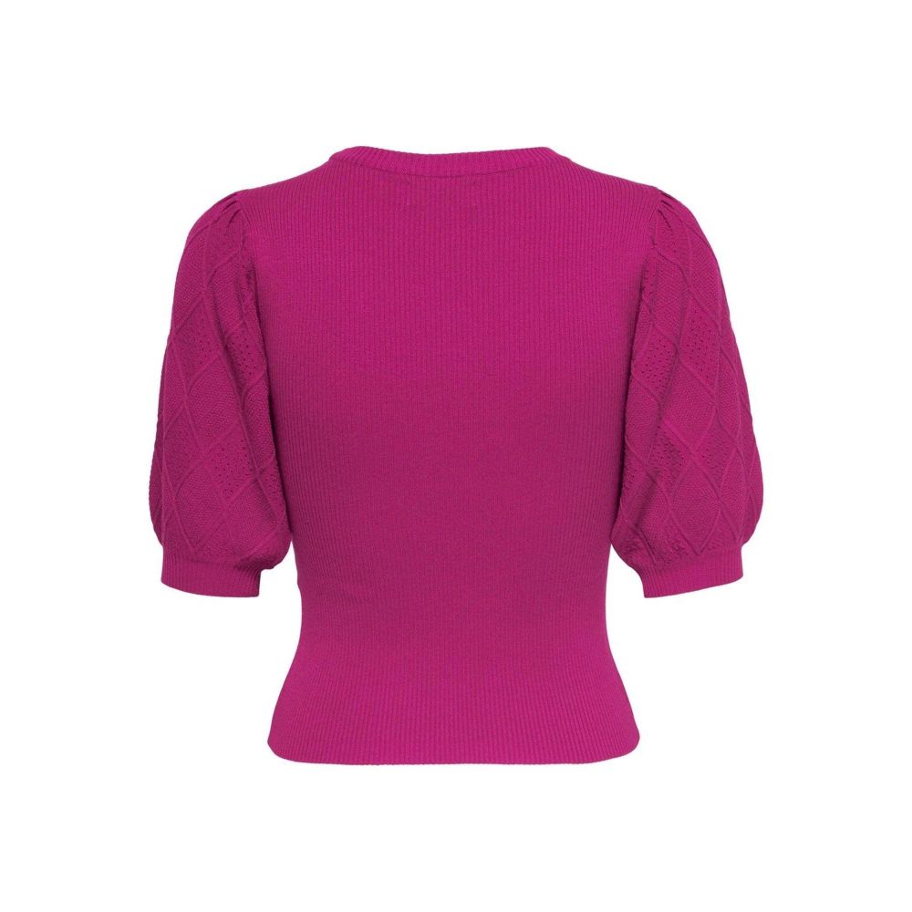 Jacqueline De Yong Fuchsia Viscose T-Shirt