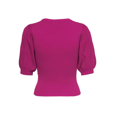 Jacqueline De Yong Fuchsia Viscose T-Shirt