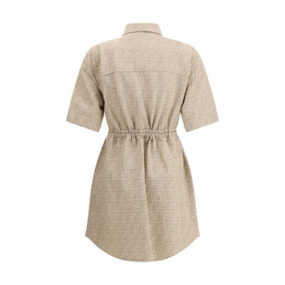 Fendi Beige Cotton Casual Dress