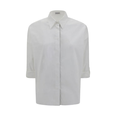 Brunello Cucinelli White Cotton Dress Shirt