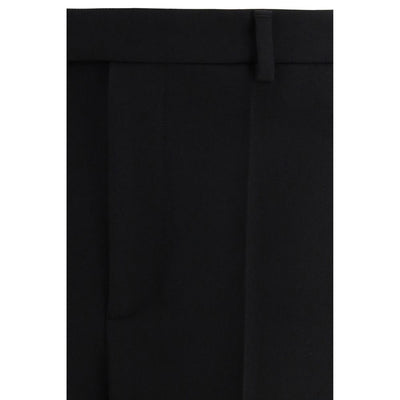 Valentino Black Fleece Wool Dress Pants