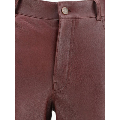 Chloé Bordeaux Leather Pants