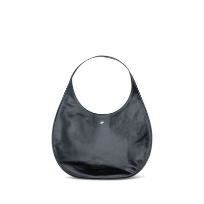 Courrèges Black Calf Leather Bos Taurus Shoulder Bag