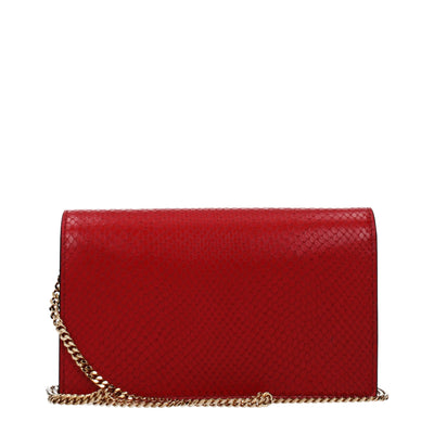 Versace Red Leather Clutch Bag