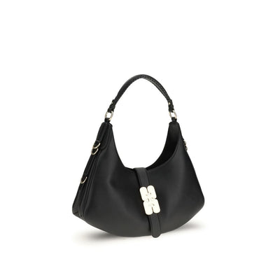 Ganni Black Calf Leather Bos Taurus Shoulder Bag