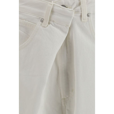 Agolde White Cotton Jeans Denim