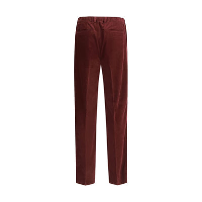 Fendi Bordeaux Cotton Casual Pants