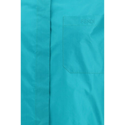 Fendi Light Blue Silk Dress Shirt