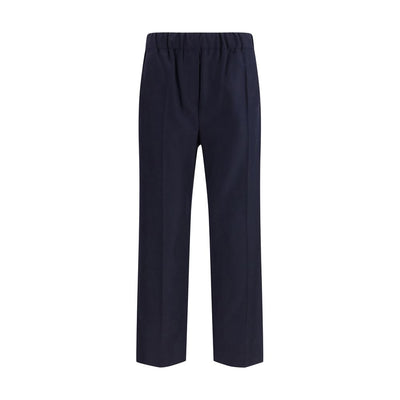 Max Mara Blue Wool Casual Pants