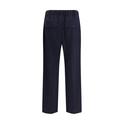 Max Mara Blue Wool Casual Pants