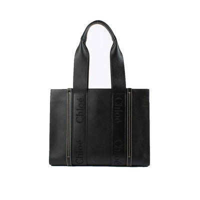 Chloé Black Leather Tote Bag