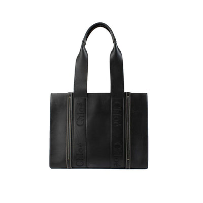 Chloé Black Leather Tote Bag