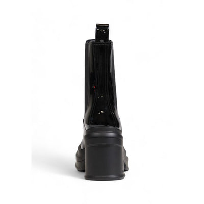 Armani Exchange Black Polyester Ankle Boots