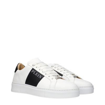 Philipp Plein White Leather Sneakers