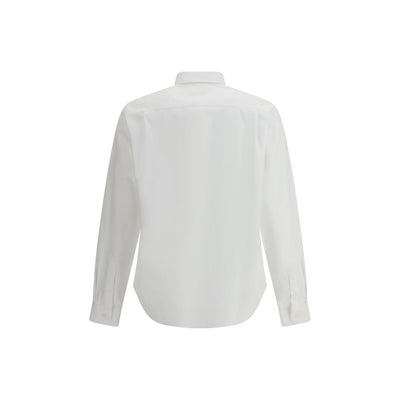 Prada White Fleece Wool Dress Shirt