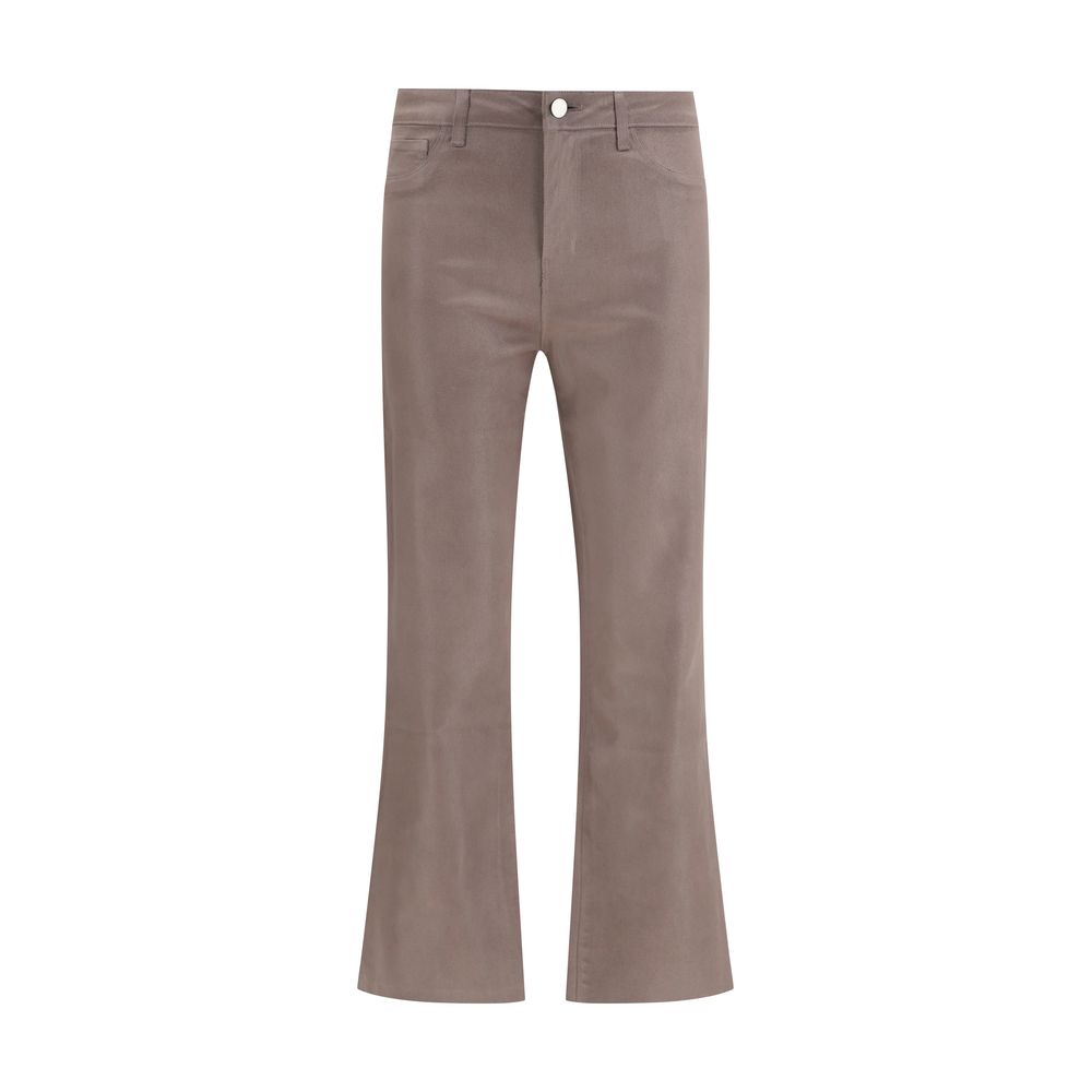 L'Agence Beige Cotton Casual Pants