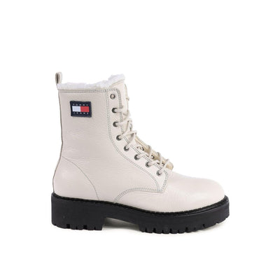 Tommy Hilfiger Beige Leather Ankle Boots