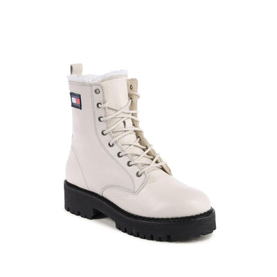 Tommy Hilfiger Beige Leather Ankle Boots