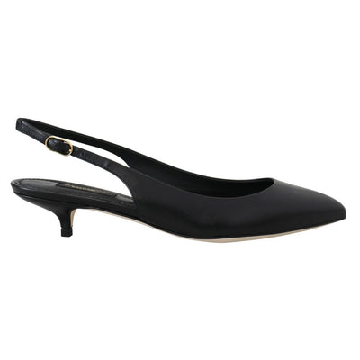 Dolce & Gabbana Black Leather High Heel Pumps