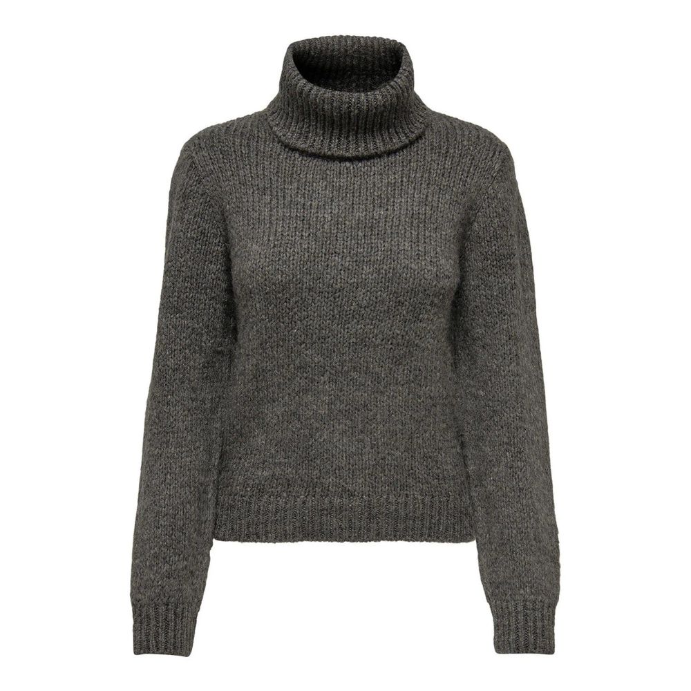 Jacqueline De Yong Gray Wool Turtleneck