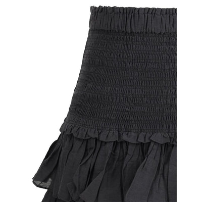 Marant Etoile Black Cotton Mini Skirt