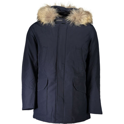 Woolrich Blue Cotton Men's Parka