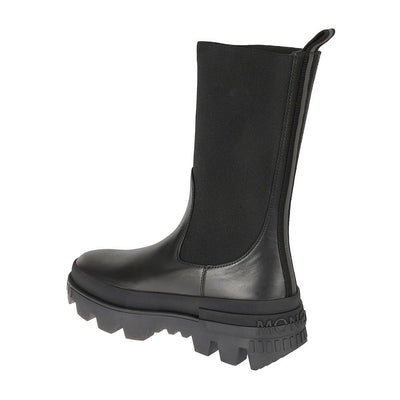 Moncler Black Calfskin Ankle Boots