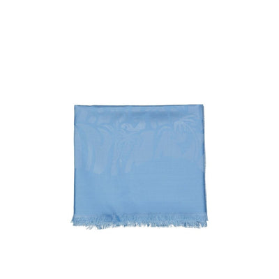 Lanvin Blue Silk Scarf