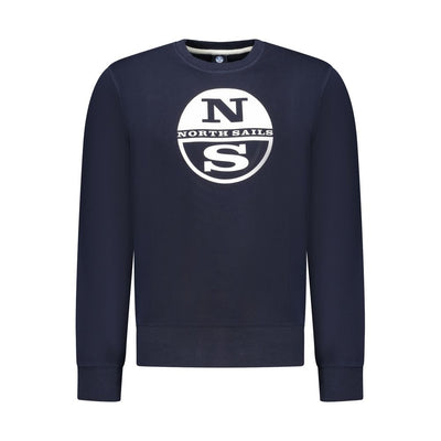 North Sails Blue Cotton Men Sweatshirt