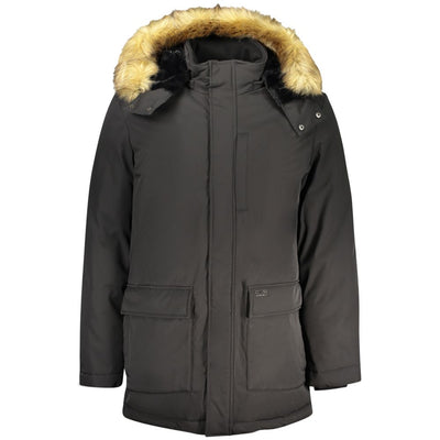 Guess Jeans Black Polyester Mens Jacket