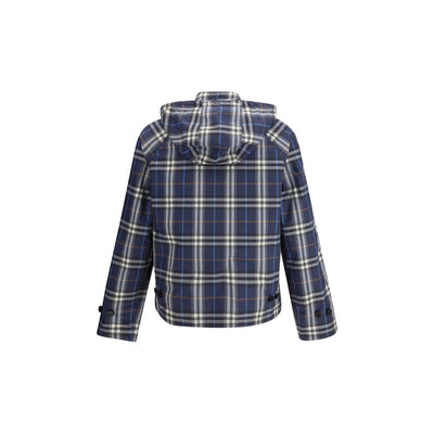 Burberry Blue Polyester Jackets And Coat
