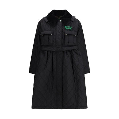 Barbour Black Polyester Coat