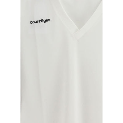 Courrèges White Cotton Polo Shirt