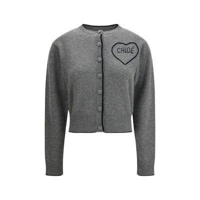 Chloé Gray Wool Cardigan