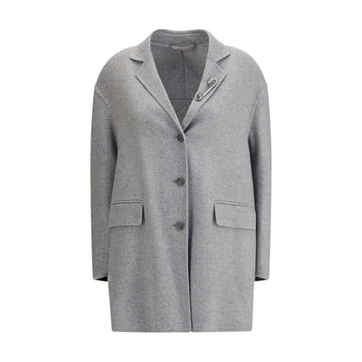 Ermanno Scervino Gray Wool Coat