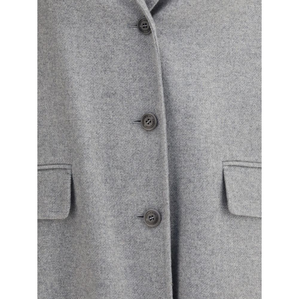 Ermanno Scervino Gray Wool Coat