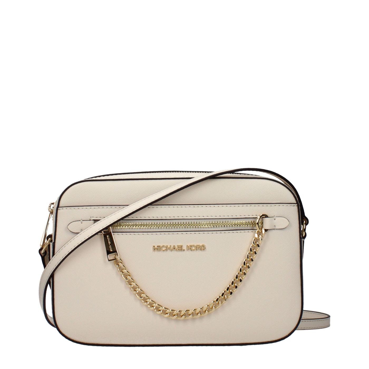 Michael Kors Beige Leather Crossbody Bag