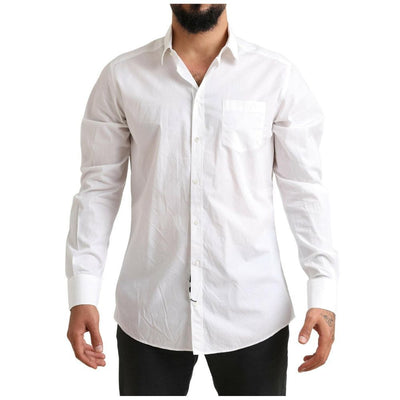 Dolce & Gabbana White Cotton Dress Shirt