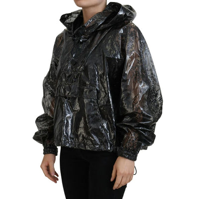 Dolce & Gabbana Black Nylon Rain Coat