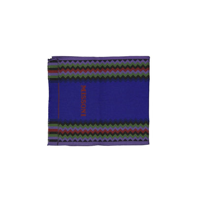 Missoni Blue Wool Scarf