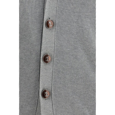 Brunello Cucinelli Gray Cotton Cardigan