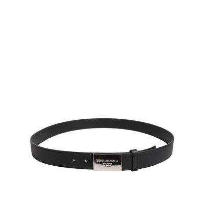 Dolce & Gabbana Black Calfskin Regular Belt