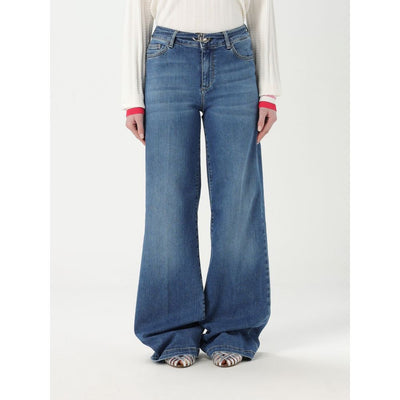 Liu Jo Blue Cotton Flared Jeans
