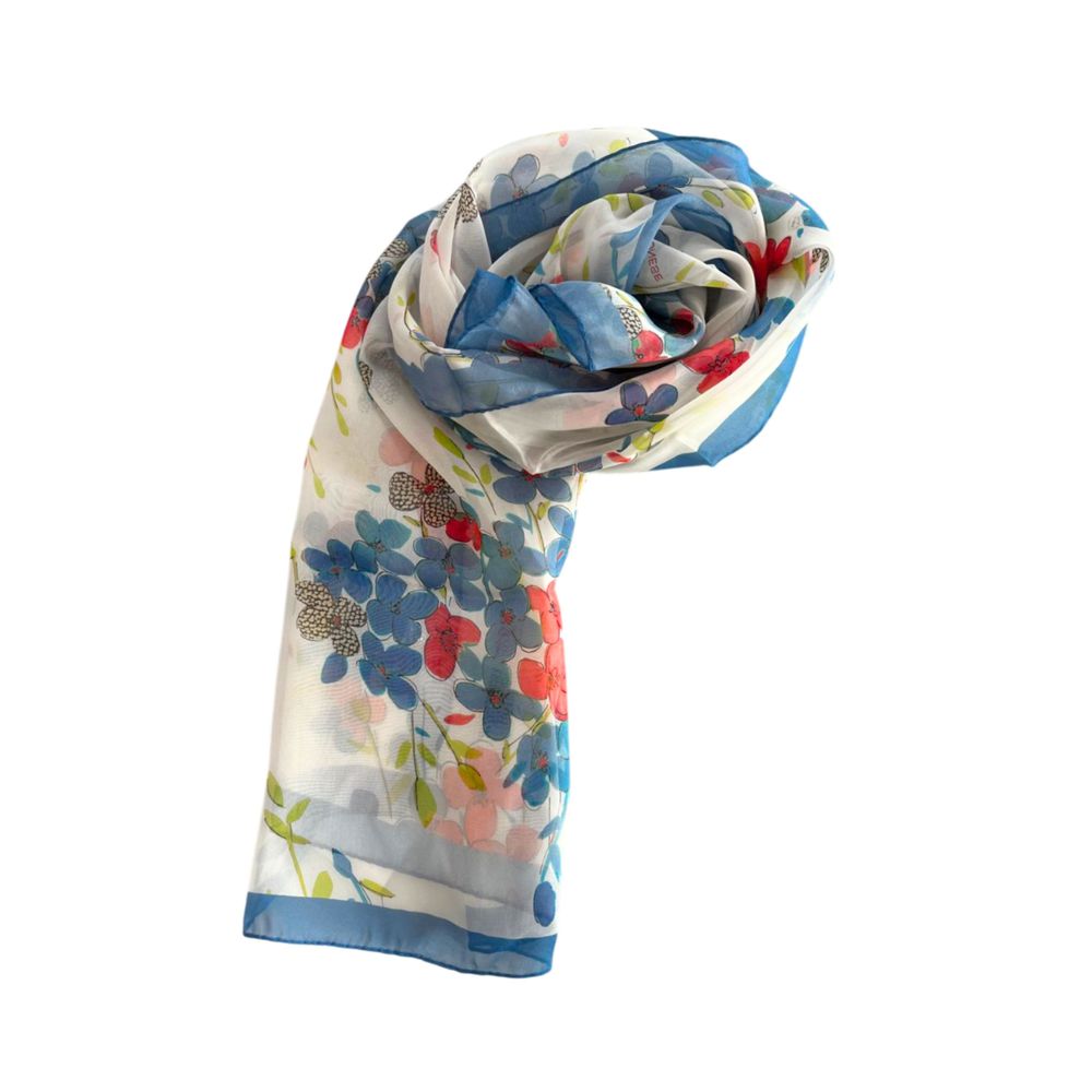 Borbonese White Silk Women Scarf