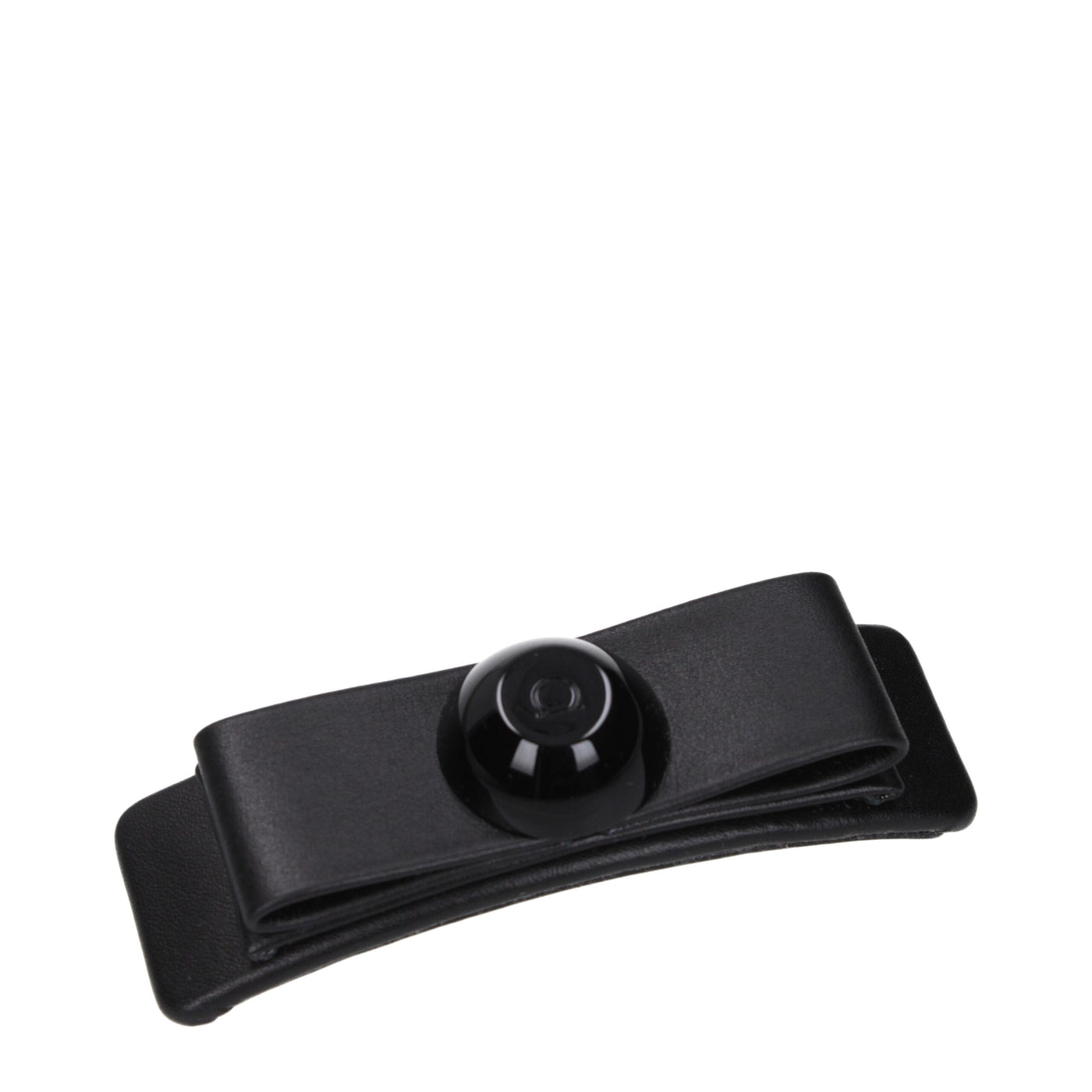 Salvatore Ferragamo Black Leather Hair Clip