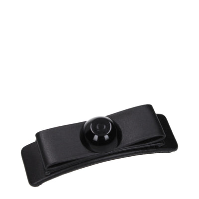 Salvatore Ferragamo Black Leather Hair Clip