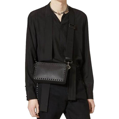 Valentino Garavani Black Calfskin Shoulder Bag